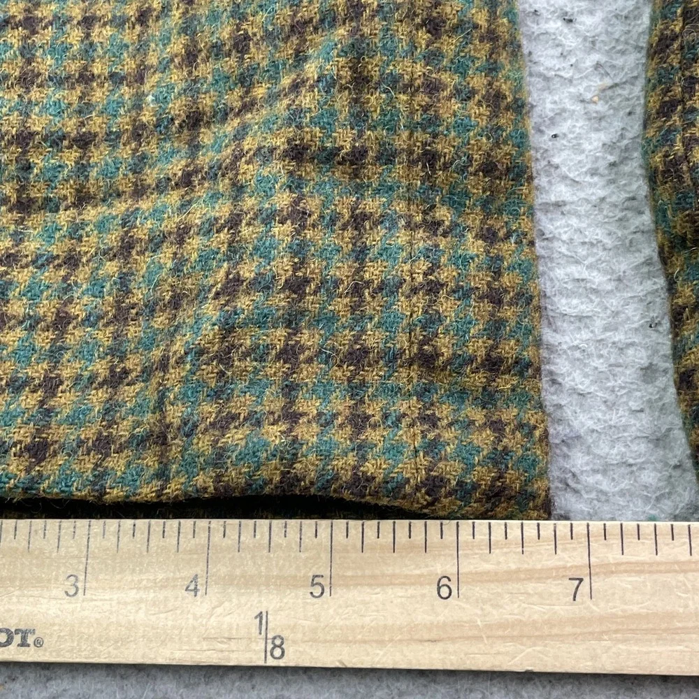 VTG 70s Custom Wool Trouser 29x23* Crop Bespoke Houndstooth Hunt Academia Dapper